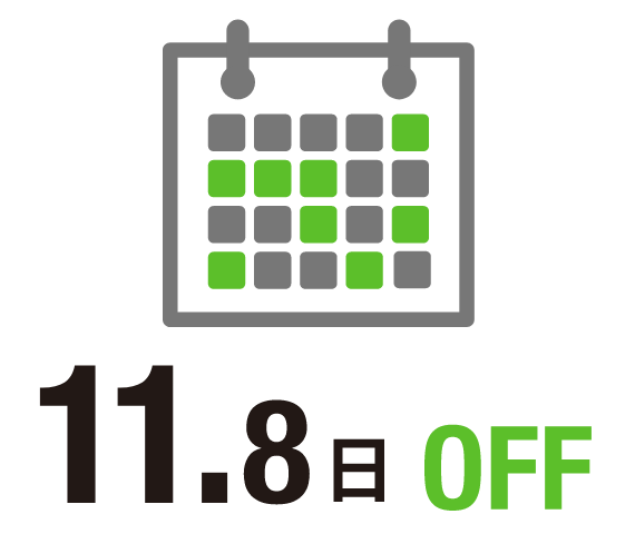 11.8日OFF
